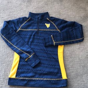 WVU half-zip embroidered